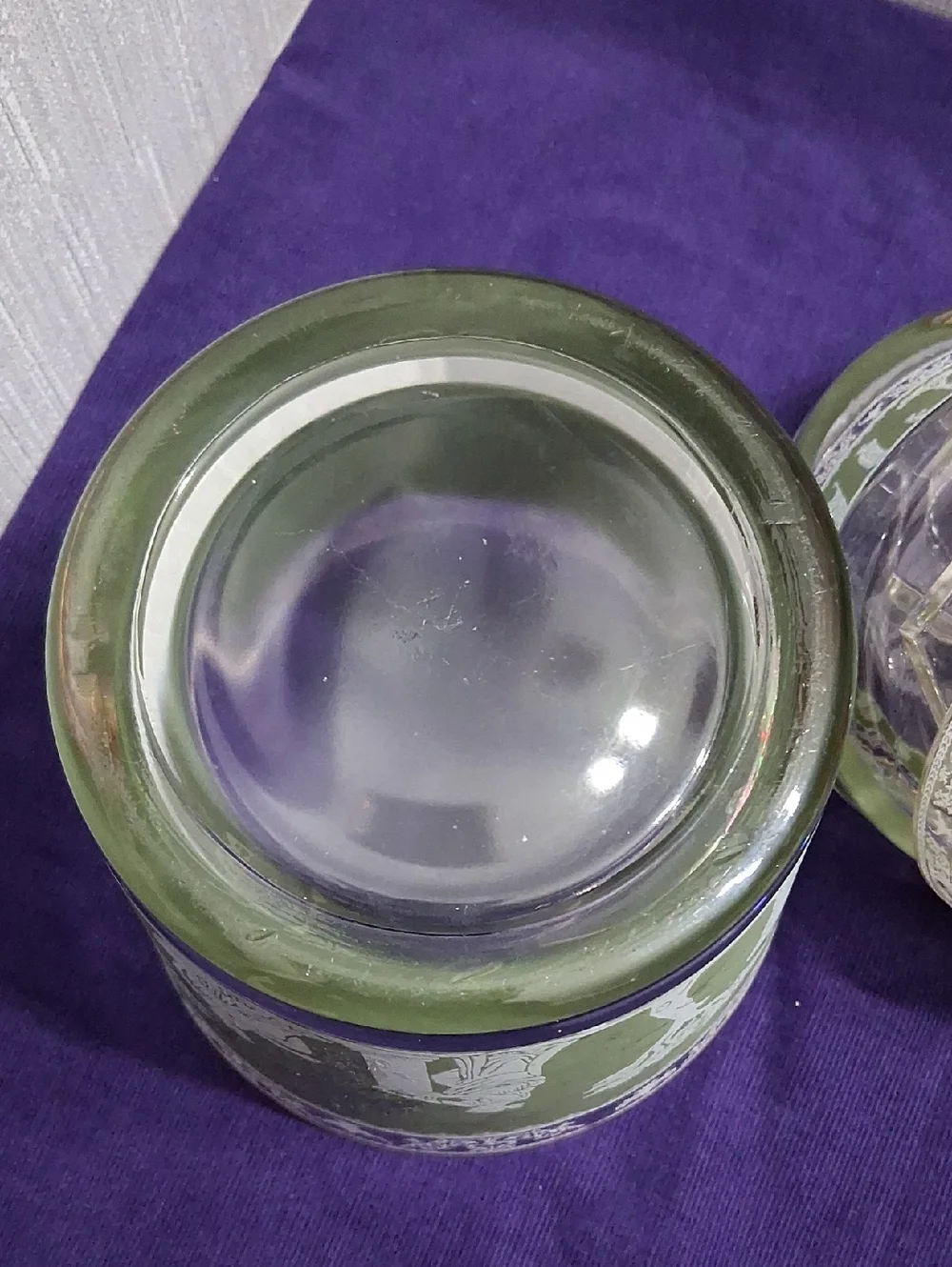 Vintage Jeanette Glass Bowl Set Hellenic Green Jasperware Style Ice Dessert